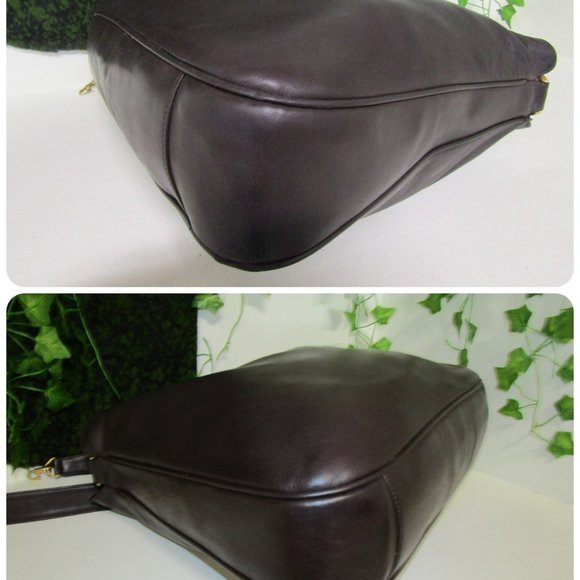 AUTHENTIC GUCCI BROWN LEATHER LARGE BAMBOO SHOULDER CROSSBODY BAG - Picture 7 of 15